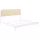 Amherst White Radio Weave Rattan King Metal Bed