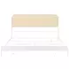 Amherst White Radio Weave Rattan King Metal Bed