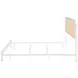 Amherst White Radio Weave Rattan King Metal Bed