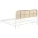 Amherst White Radio Weave Rattan King Metal Bed