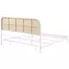 Amherst White Radio Weave Rattan King Metal Bed