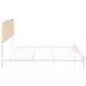 Amherst White Radio Weave Rattan King Metal Bed