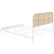 Amherst White Radio Weave Rattan Queen Metal Bed