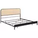 Amherst Black Radio Weave Rattan King Metal Bed