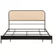 Amherst Black Radio Weave Rattan King Metal Bed