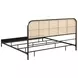 Amherst Black Radio Weave Rattan King Metal Bed