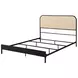 Amherst Black Radio Weave Rattan Queen Metal Bed