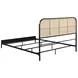 Amherst Black Radio Weave Rattan Queen Metal Bed