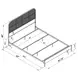 Amherst Black Radio Weave Rattan Queen Metal Bed