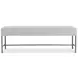 Outline Beige Performance Fabric 58" Outdoor Bench