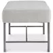 Outline Beige Performance Fabric 58" Outdoor Bench