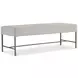 Outline Beige Performance Fabric 58" Outdoor Bench