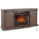 Barnstead Ember Natural 78" Barn Door Media Console with Electric Fireplace