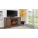 Barnstead Ember Natural 78" Barn Door Media Console with Electric Fireplace