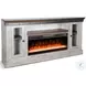 Industrial Comfort Gray 128" Entertainment Wall with Electric Fireplace