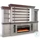 Industrial Comfort Gray 128" Entertainment Wall with Electric Fireplace