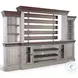 Industrial Comfort Gray 82" TV Stand with Electric Fireplace
