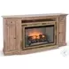 Ember Grace Natural 72" Media Console with Electric Fireplace