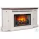 Cozy Luxe White 72" Media Console with Electric Fireplace