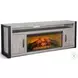 Industrial Hearth Gray 126" Media Wall with Log Fireplace Insert