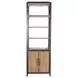 San Diego Antique Brown 2 Door Tall Bookcase
