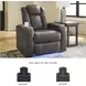 Fyne Dyme Shadow Power Recliner with Adjustable Headrest