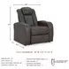 Fyne Dyme Shadow Power Recliner with Adjustable Headrest