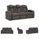 Fyne Dyme Shadow 85" Power Reclining Sofa with Adjustable Headrest