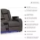 Fyne Dyme Shadow 74" Power Reclining Console Loveseat with Adjustable Headrest