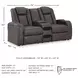 Fyne Dyme Shadow 74" Power Reclining Console Loveseat with Adjustable Headrest