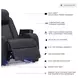 Fyne Dyme Sapphire Power Recliner with Adjustable Headrest