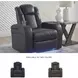 Fyne Dyme Sapphire Power Recliner with Adjustable Headrest