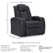 Fyne Dyme Sapphire Power Recliner with Adjustable Headrest