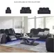 Fyne Dyme Sapphire 74" Power Reclining Console Loveseat with Adjustable Headrest