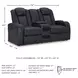 Fyne Dyme Sapphire 74" Power Reclining Console Loveseat with Adjustable Headrest