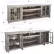 Crystal Ember Dark Brown 98" Media Console with Electric Fireplace