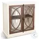 Cozy Luxe White 2 Glass Door Accent Cabinet