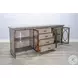 Hillside Hearth Gray 91" Media Console