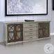 Hillside Hearth Gray 91" Media Console