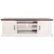 Maple Haze White 72" Media Console with Electric Fireplace