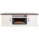 Maple Haze White 72" Media Console with Electric Fireplace