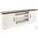 Maple Haze White 72" Media Console with Electric Fireplace