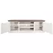 Maple Haze White 72" Media Console with Electric Fireplace