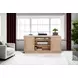 Maple Haze Light Gray 78" Media Console with Fireplace