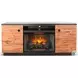 Emberoak Black 78" Media Console with Electric Fireplace