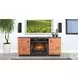 Emberoak Black 78" Media Console with Electric Fireplace