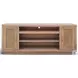 Cane Hearth Natural 78" Media Console with Log Fireplace Insert