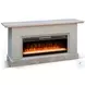 Sagewyn Wheat Pavestone 72" Media Console with Crystal Fireplace Insert