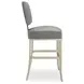 Reserved Seating Pewter Upholstered Counter Height Stool
