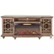 Emberwood Elegance Natural 72" Media Console with Electric Fireplace